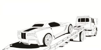 samochód na lawecie obrazek do drukowania