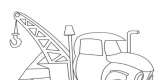 samochód z holownikiem obrazek do drukowania