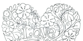 Serduszka i kwiaty serduszka i kwiaty obrazek do drukowania