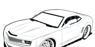 sportowy chevrolet obrazek do drukowania