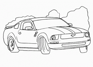 sportowy ford mustang obrazek do drukowania