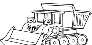 Spychacz z bajki Bob Budowniczy spychacz z bajki bob budowniczy obrazek do drukowania