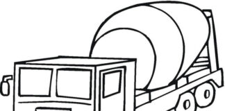 stara betoniarka obrazek do drukowania