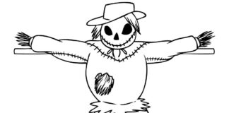 Straszny strach na wróble straszny strach na wróble obrazek do drukowania