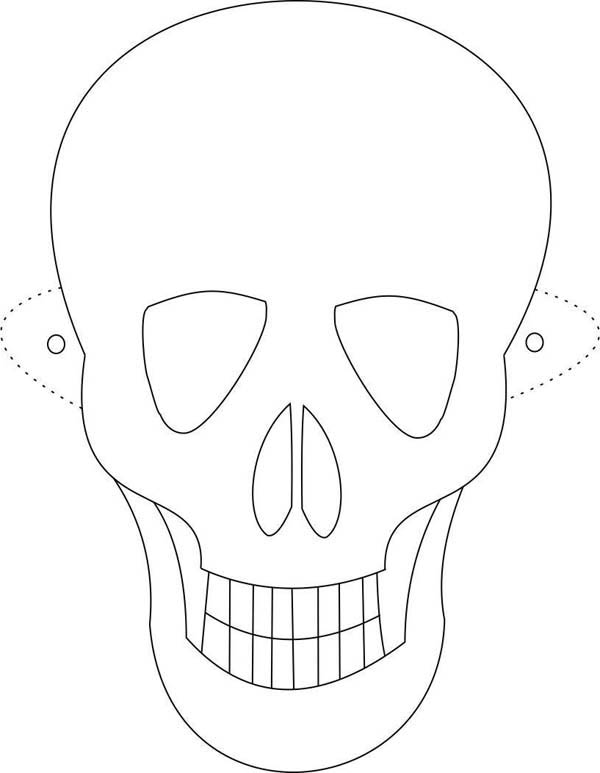 Maska Szkielet obrazek do drukowania