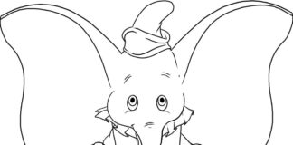 Słoń Dumbo słoń dumbo obrazek do drukowania