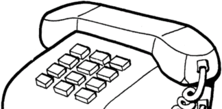 telefon stacjonarny obrazek do drukowania