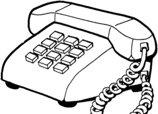 Telefon stacjonarny telefon stacjonarny obrazek do drukowania