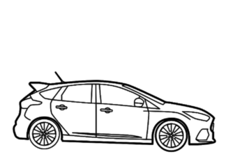 ford focus obrazek do drukowania