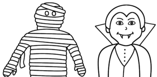 Wampir i mumia wampir i mumia obrazek do drukowania