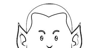 Wampir w pelerynie wampir obrazek do drukowania