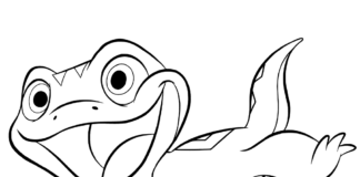 Wesoła jaszczurka wesoła jaszczurka obrazek do drukowania