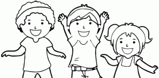 wesołe dzieciaki obrazek do drukowania