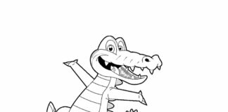 Wesoły krokodyl wesoły krokodyl obrazek do drukowania