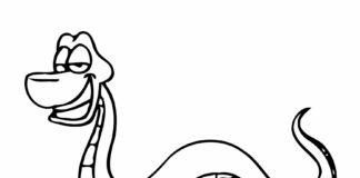 Wesoły mały wężyk wesoły mały wężyk obrazek do drukowania