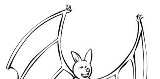 Wesoły nietoperz wesoły nietoperz obrazek do drukowania