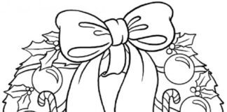 Wianek świąteczny z ostrokrzewem wianek z ostrokrzewem obrazek do drukowania