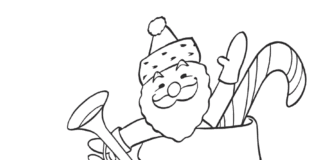 Świąteczna skarpeta z prezentami świąteczna skarpeta z prezentami obrazek do drukowania