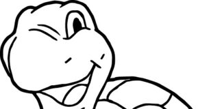 Żółw z bajki żółw z bajki obrazek do drukowania