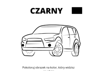 CZARNY kolorowanka do drukowania