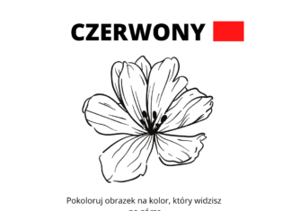 CZERWONY kolorowanka do drukowania