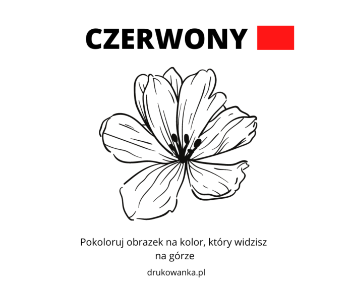 CZERWONY kolorowanka do drukowania