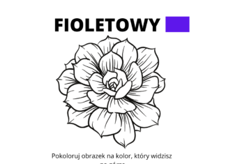 FIOLETOWY kolorowanka do drukowania