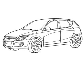 Hyundai i30 kolorowanka do drukowania