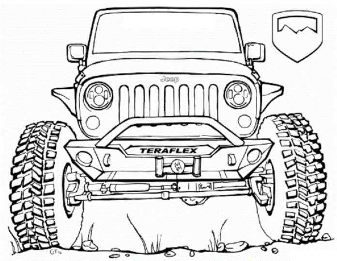 Jeep Wrangler kolorowanka do drukowania