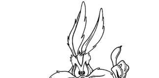 Kojot z bajki Kojot z bajki kolorowanka do drukowania