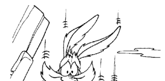 Spadający kojot Spadający kojot kolorowanka do drukowania