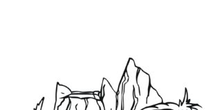 Koza z rogami Koza z rogami kolorowanka do drukowania