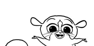 Lemur Mort Lemur Mort kolorowanka do drukowania