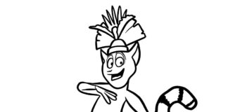 Lemur Julian lemur Julian kolorowanka obrazek do dtukowania