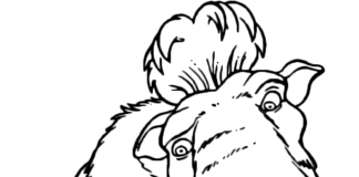 Leniwiec z bajki Leniwiec z bajki kolorowanka do drukowania