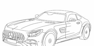 Mercedes Amg Gt obrazek do drukowania