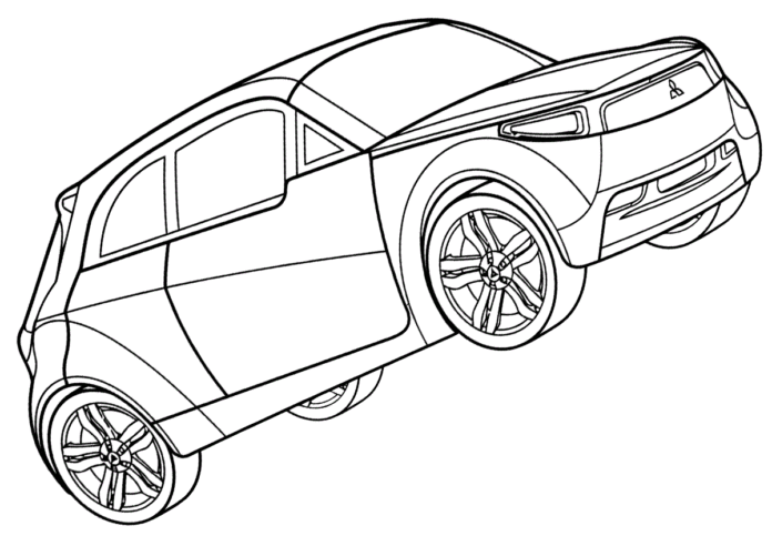 Mitsubishi 4x4 Asx kolorowanka do drukowania