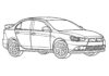Mitsubishi Lancer Mitsubishi Lancer kolorowanka do drukowania