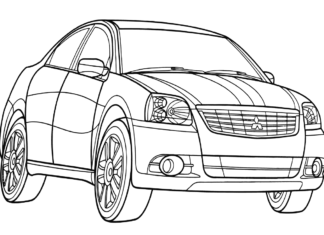 Mitsubishi Osobówka kolorowanka do drukowania