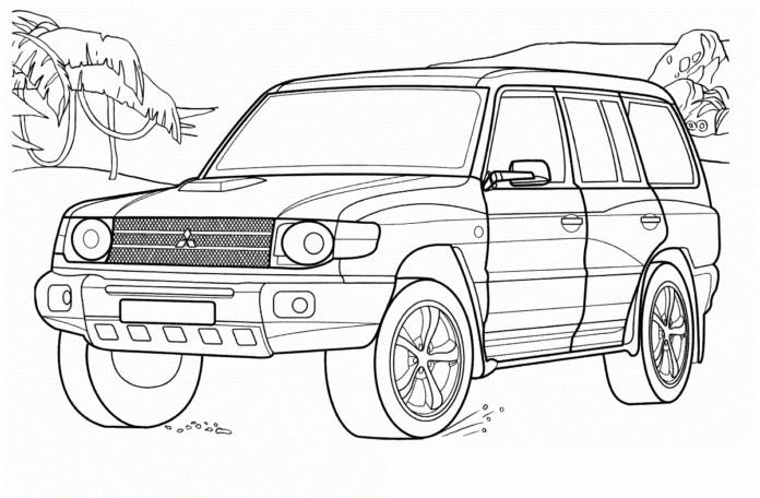 Mitsubishi Pajero II kolorowanka do drukowania