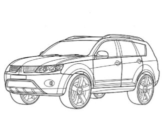 Mitsubishi Suv Mitsubishi Suv kolorowanka do drukowania