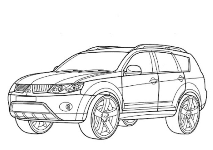 Mitsubishi Suv kolorowanka do drukowania