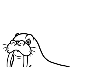 Duży mors kolorowanka do drukowania