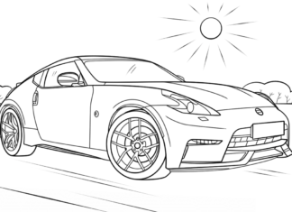 Nissan 370 Z kolorowanka do drukowania