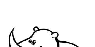 Słodki nosorożec Słodki nosorożec kolorowanka do drukowania