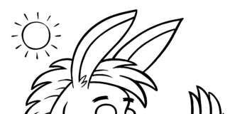 Osioł na pustyni Osioł na pustyni kolorowanka do drukowania