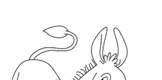 Dwa osiołki Dwa osiołki kolorowanka do drukowania