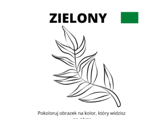 ZIELONY kolorowanka do drukowania