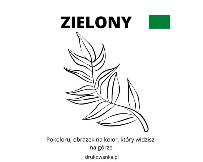 ZIELONY kolorowanka do drukowania