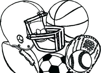 akcesoria sportowe kolorowanka do drukowania